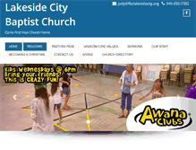 Tablet Screenshot of fbclakesidecity.org